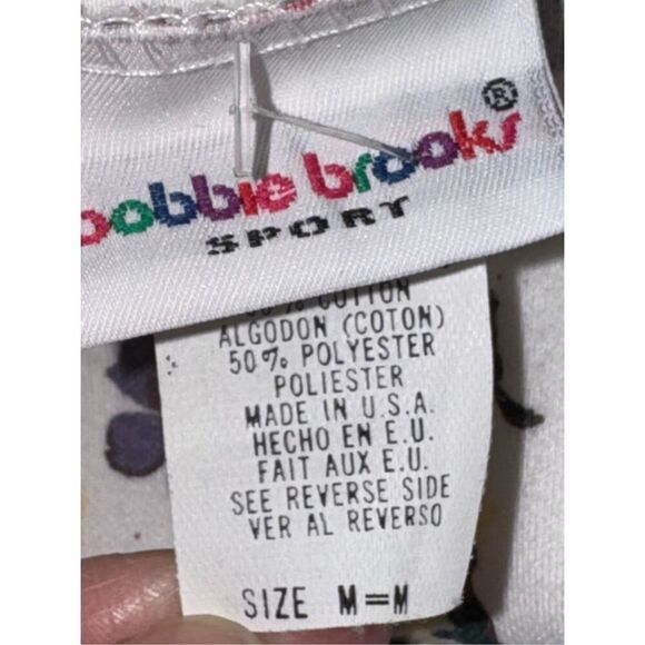 Bobbie Brooks women’s vintage 90s Medium pansies floral turtleneck shirt top pan - Picture 4 of 4